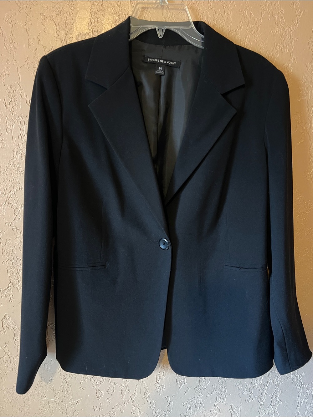 Briggs New York Women's Navy Single-Button Blazer